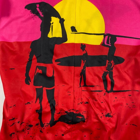 Endless Summer World Cycling Jersey Bib Large Pink Bruce Brown Surf Surfing - Picture 4 of 11